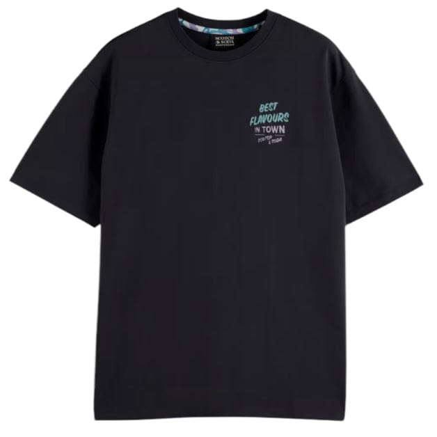 Scotch & Soda Relaxed-Fit Printed Artwork T-Shirt (Washed Black) 180050