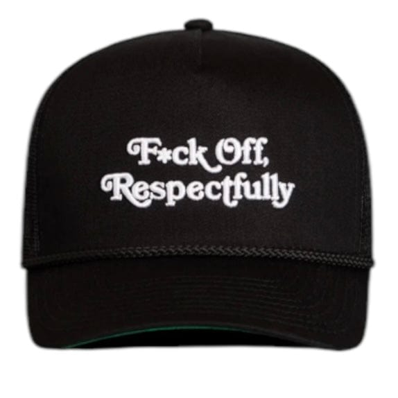 Field Grade Respectfully Twill Meshback Trucker Hat (Black) 1005025