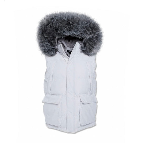 Jordan Craig Yukon Fur Lined Puffer Vest (L/Grey) 9374V