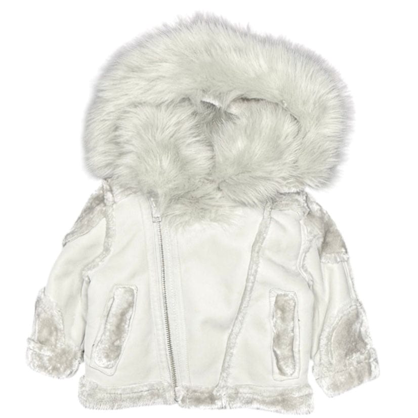 Kids Jordan Craig El Jefe Shearling Moto Jacket (Arctic Wolf) 91625K