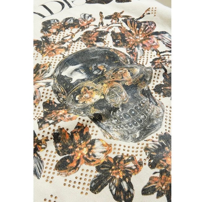 See You In Paradise Butterfly Effect Zip Up Hoodie (Cream) 8267H