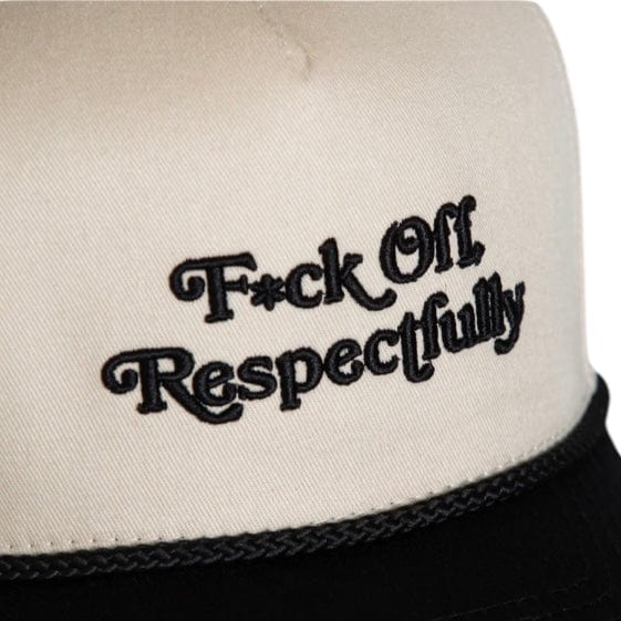 Field Grade Respectfully Twill Trucker Hat (Sand/Black) 1005027