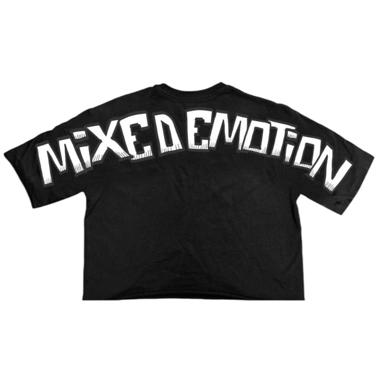 Mixed Emotion Monster Cropped Tee (Black)
