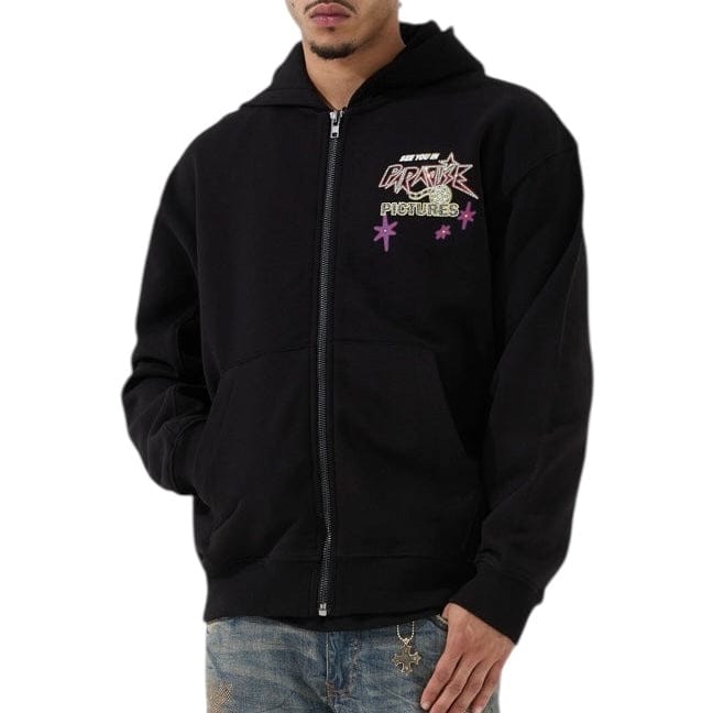 See You In Paradise Pictures Zip Up Hoodie (Black) 8262H