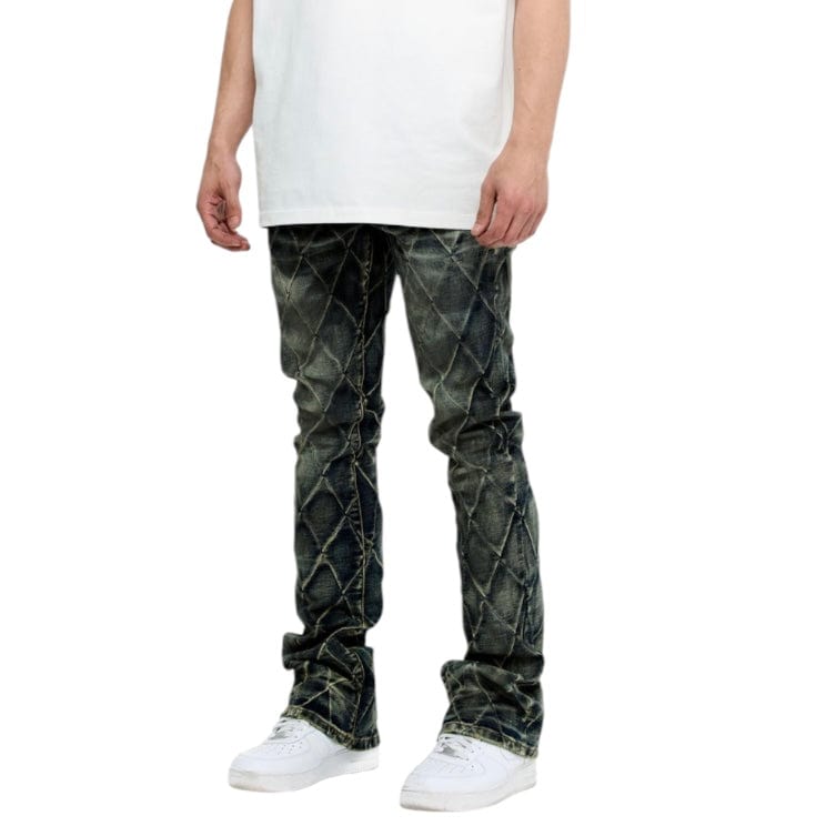 Valabasas Tired Stacked Denim Jean (Blue Vintage) VLBS-VJ3-1002