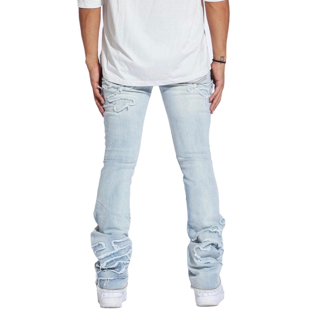 Crysp Raven Flare Denim (Light Blue Distress) CRYSPR241-0003