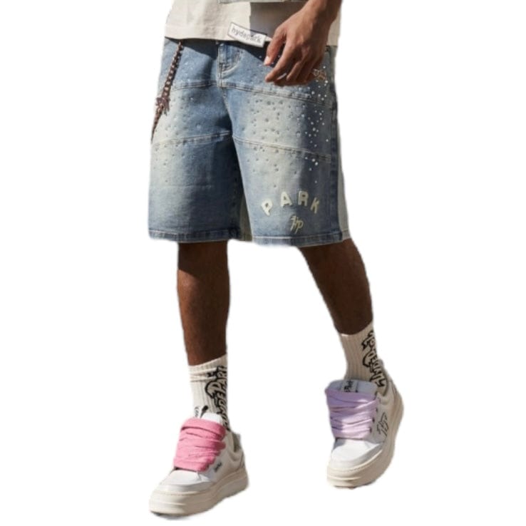 Hyde Park Studded Park Velocity Denim Short (Blue)