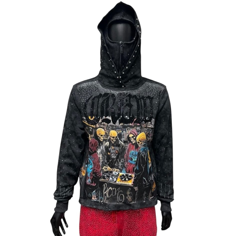 BKYS Crew Cropped Hoodie (Black) H1407