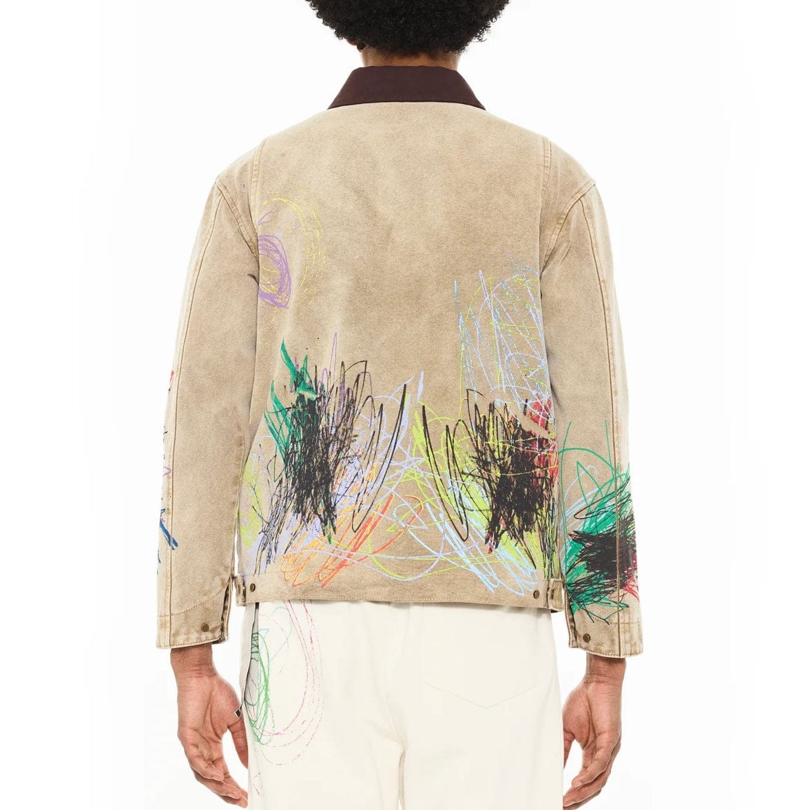 Cult Of Individuality Canvas Workwear Jacket (Scribble) 625B11-WJ95A