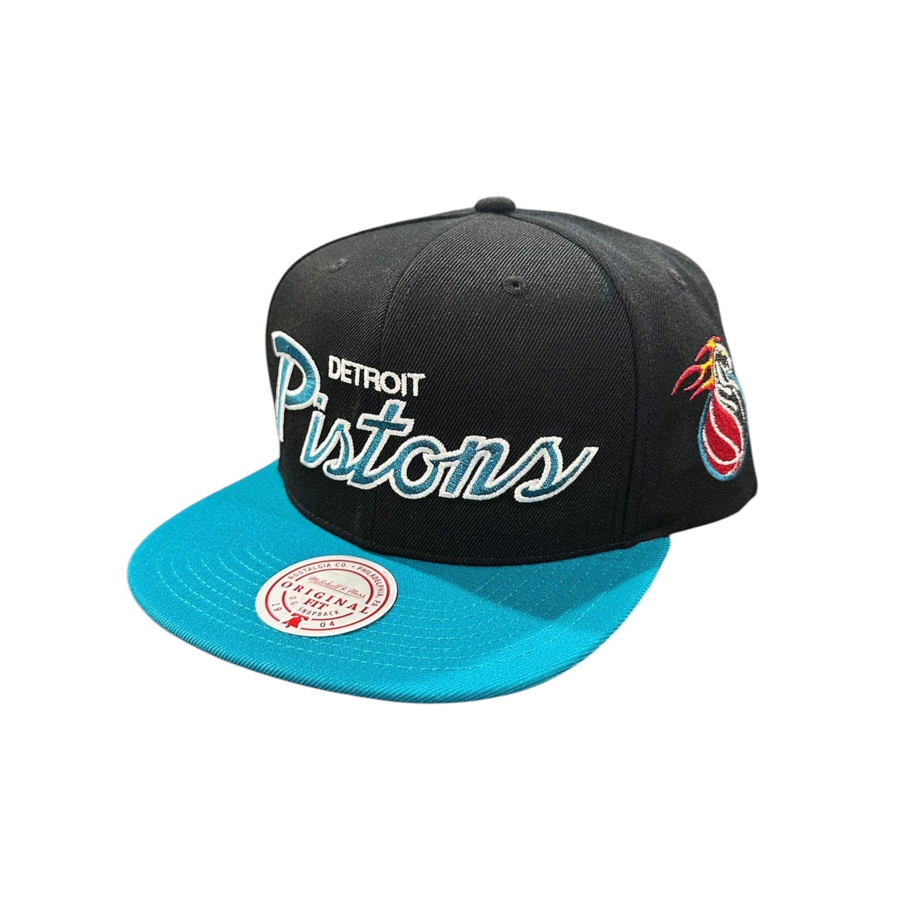 Mitchell & Ness NBA Detroit Pistons Team Script 2.0 Snapback (Black)