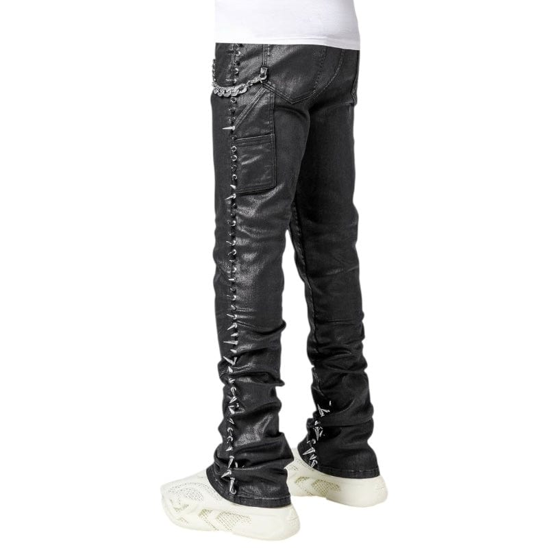 Guapi Spikes W/ Chain Denim (Obsidian Black)