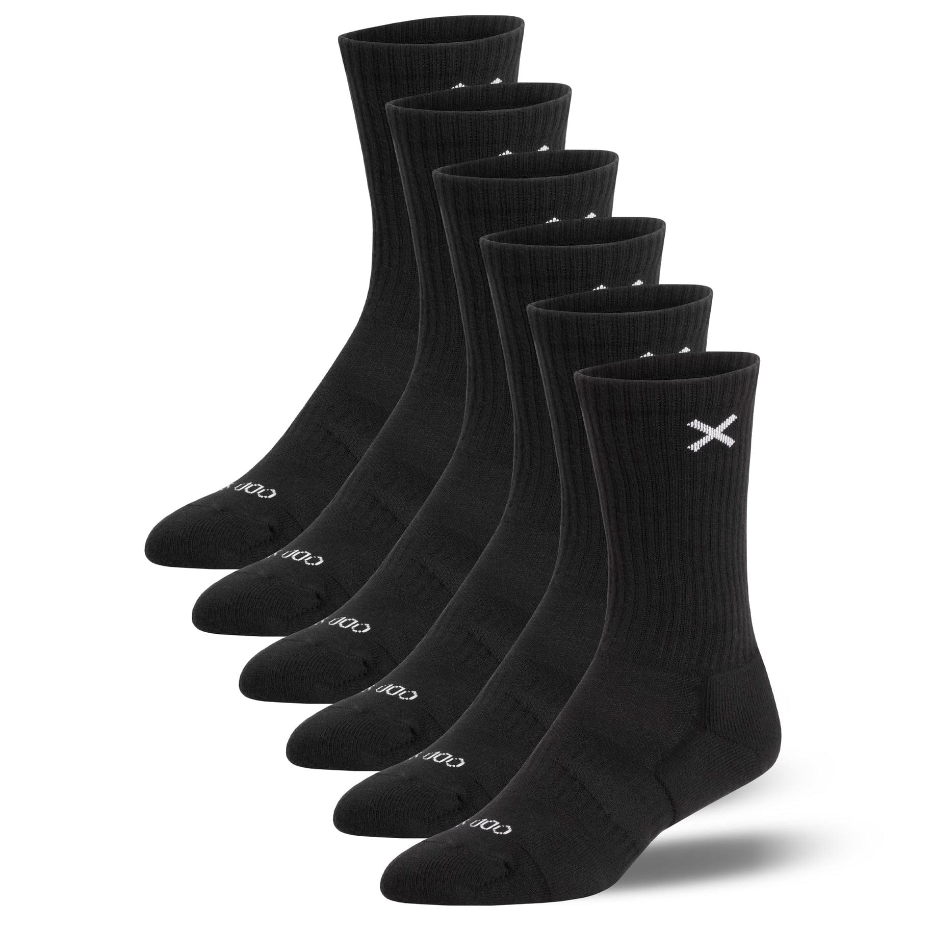Odd Sox Basix Crew Socks (Black) 6-Pack
