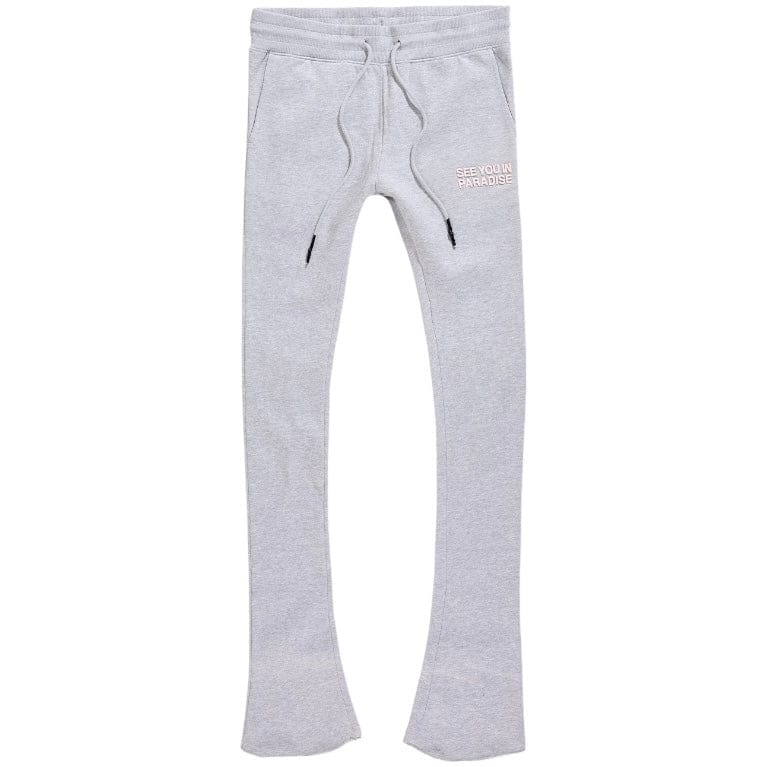 See You In Paradise Stacked Sweatpants (Heather Grey)