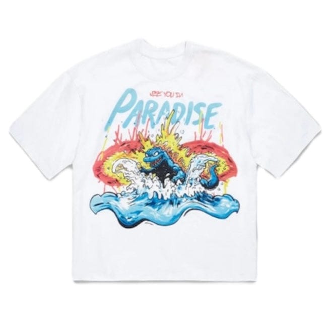 Jordan Craig Sea Monster Cropped Boxy Tee (White) 9201A