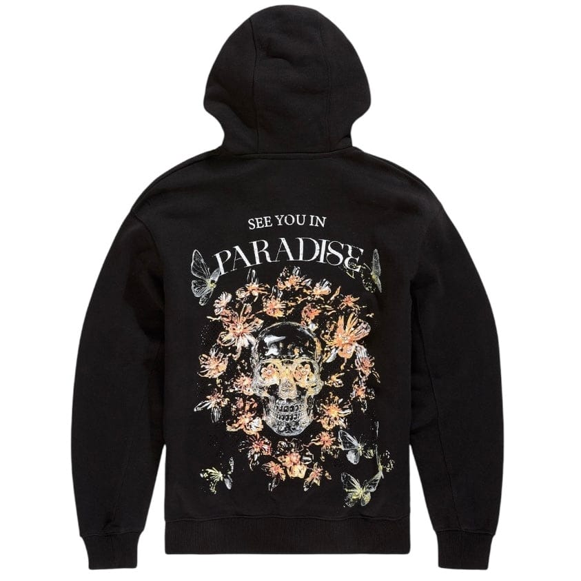 See You In Paradise Butterfly Effect Zip Up Hoodie (Black) 8267H