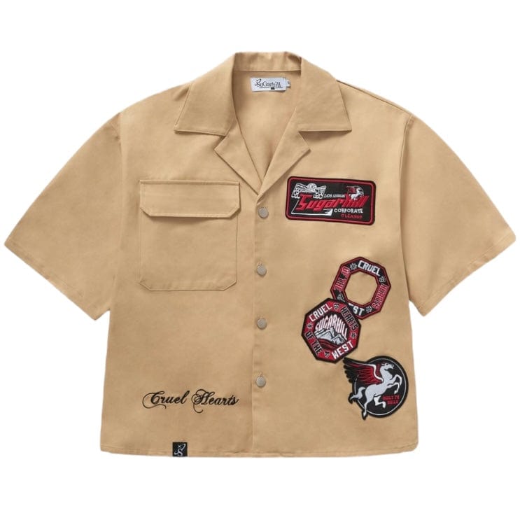 Sugar Hill Cruel Box-Fit Work Shirt (Khaki) SH25-SPR2-76