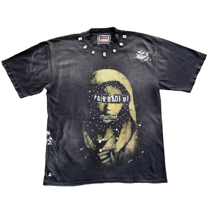 Ricchezza Pain Made Me Tee (Vintage Black) QS25-004