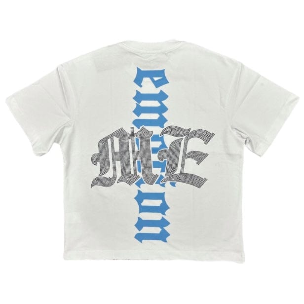 Mixed Emotion Angel Rhinestone Tee (White)