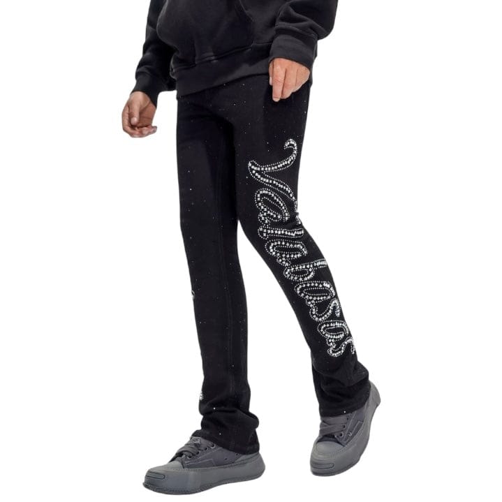 Valabasas Lattice Stacked Denim (Jet Black) VLBS-VJ3-1030