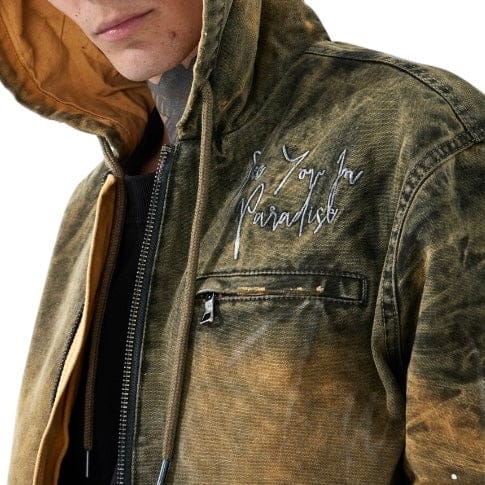 See You In Paradise Ashes to Ashes Hooded Work Jacket (Vintage Wheat) 91670