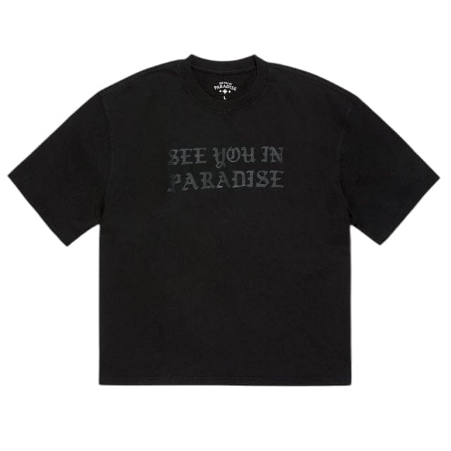 See You In Paradise Cropped T Shirt (Jet Black) 9120A