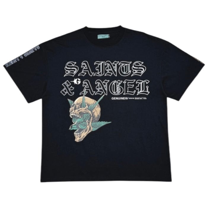 Genuine Saints & Angels T Shirt (Black) GN6189-BLK