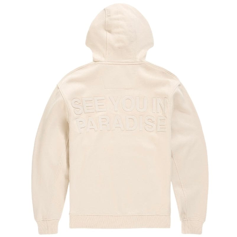 See You In Paradise Tonal Zip Up Hoodie (Taupe Cream) 8863H