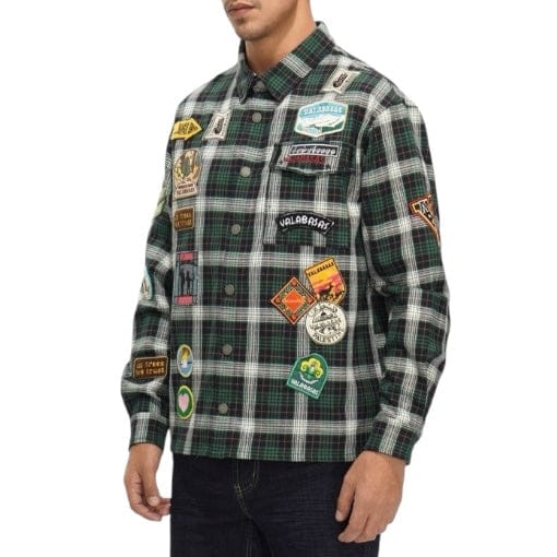 Valabasas Forge Button Down Shirt (Green/White/Black) VLBS-VBD2-1020