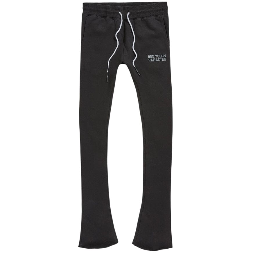 See You In Paradise Stacked Sweatpants (Black)