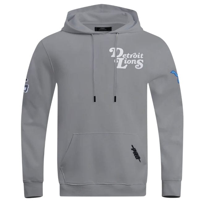Pro Standard NFL Detroit Lions Souvenir Fleece Pullover Hoodie (Gray)