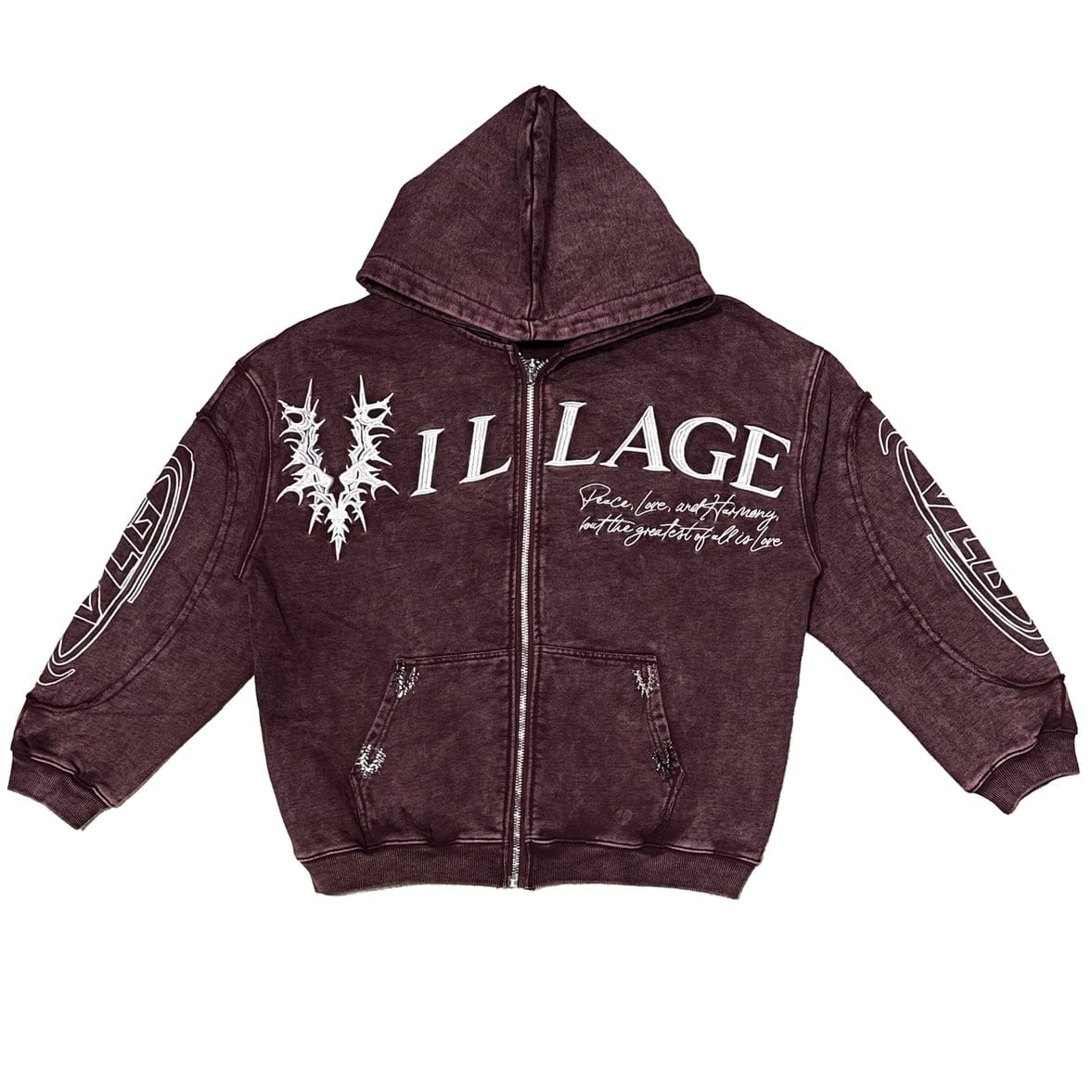 Village Chrome Panel Set (Burgundy Wash)