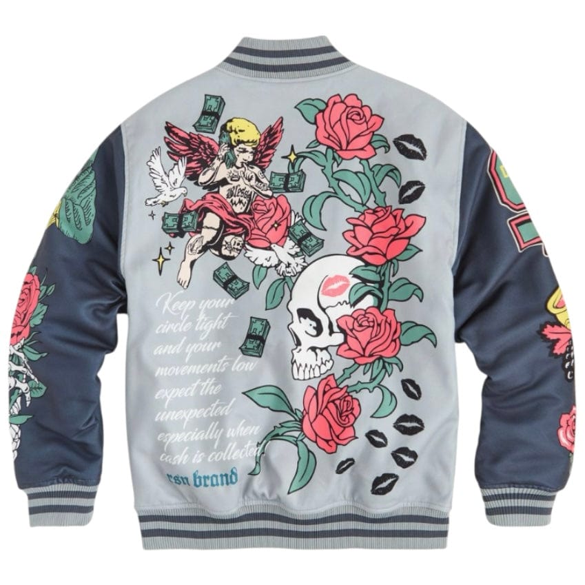 Reason Brand Trust Varsity Jacket (Light Grey) RER5-011