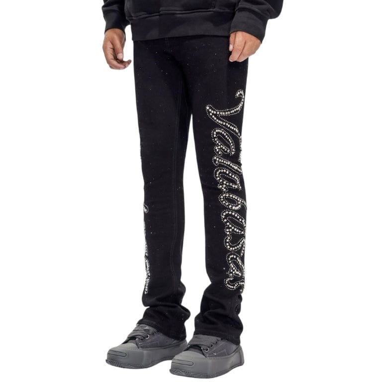 Valabasas Lattice Stacked Denim (Jet Black) VLBS-VJ3-1030