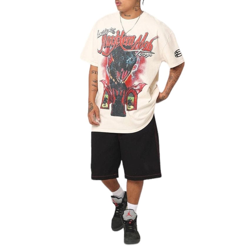 Loiter Mayhem Mob Vintage Tee (Off White)