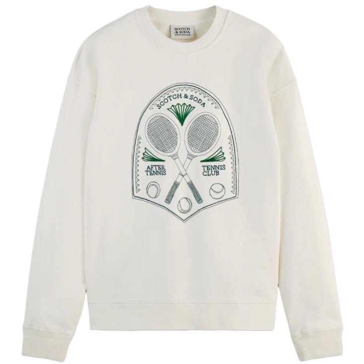 Scotch & Soda Embroidered Chest Artwork Relax Fit Sweatshirt (Swan) 180190