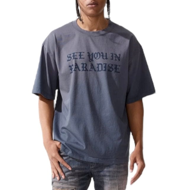 See You In Paradise Cropped T Shirt (Horizon Blue) 9120A