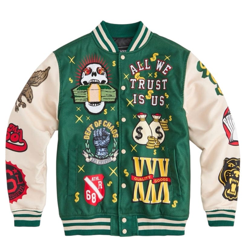 Reason Brand Cash Flow Varsity Jacket (Green) RER5-003