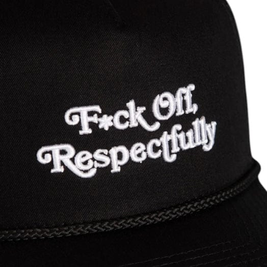 Field Grade Respectfully Twill Meshback Trucker Hat (Black) 1005025