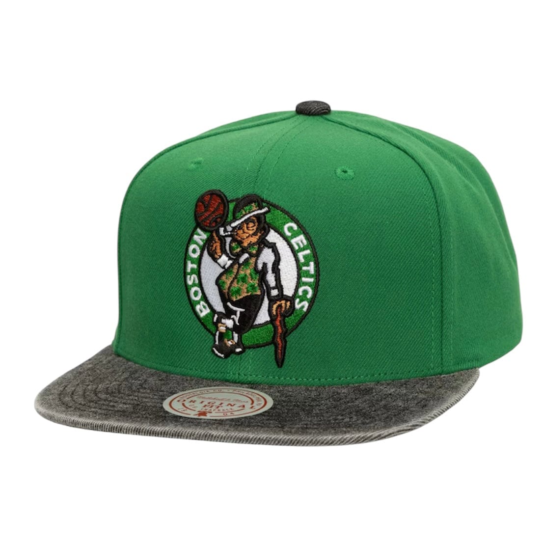Mitchell & Ness Nba Boston Celtics Denim Patchwork Snapback (Green)