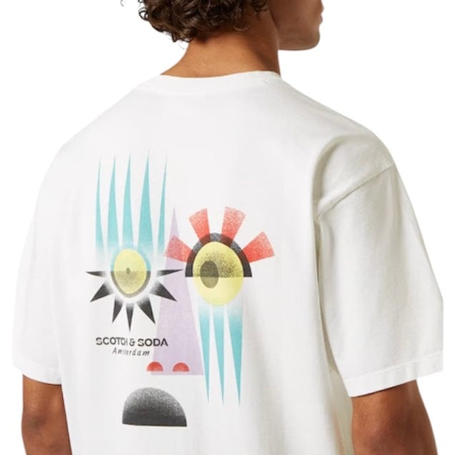 Scotch & Soda Relaxed-Fit Printed Artwork T-Shirt (White) 180050