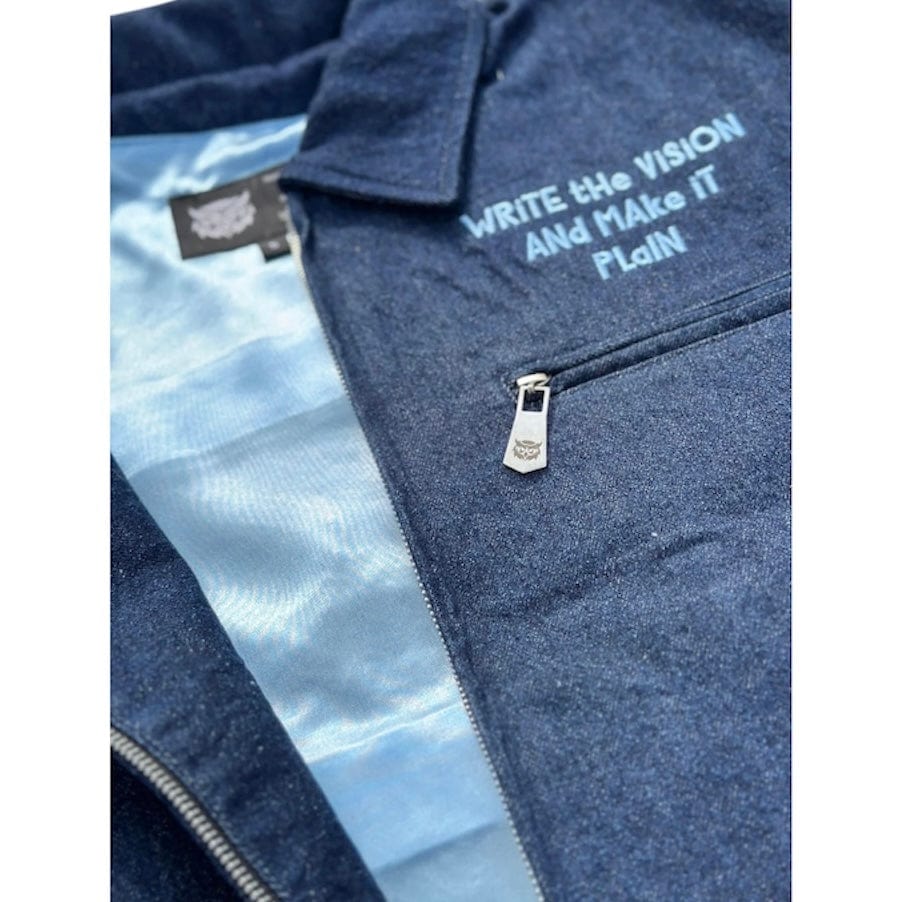 Vision Worker Full Zip Denim Jacket (Dark Denim)