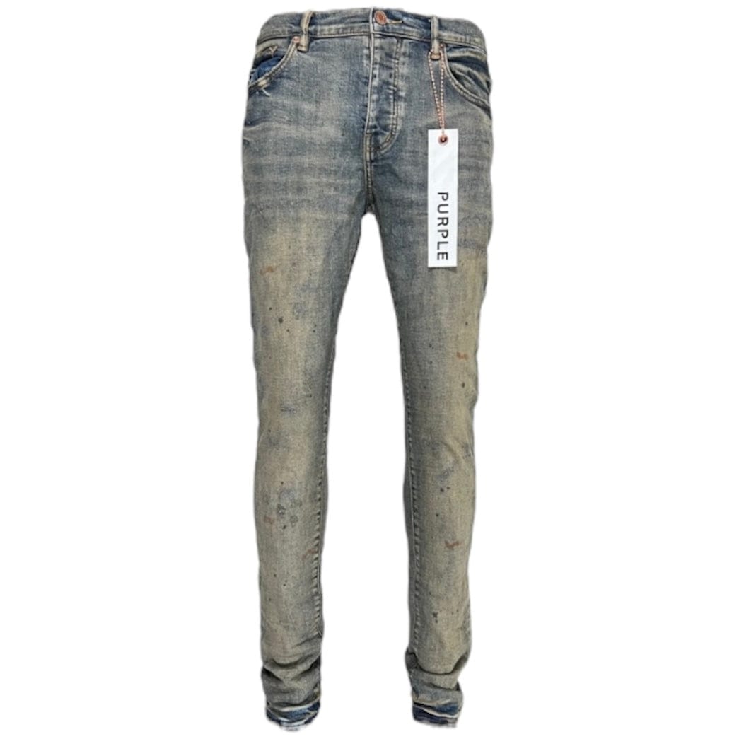 Purple Brand P001 Industrial Worn Dirty Denim (Dirty Mid Indigo) P001-IWID526