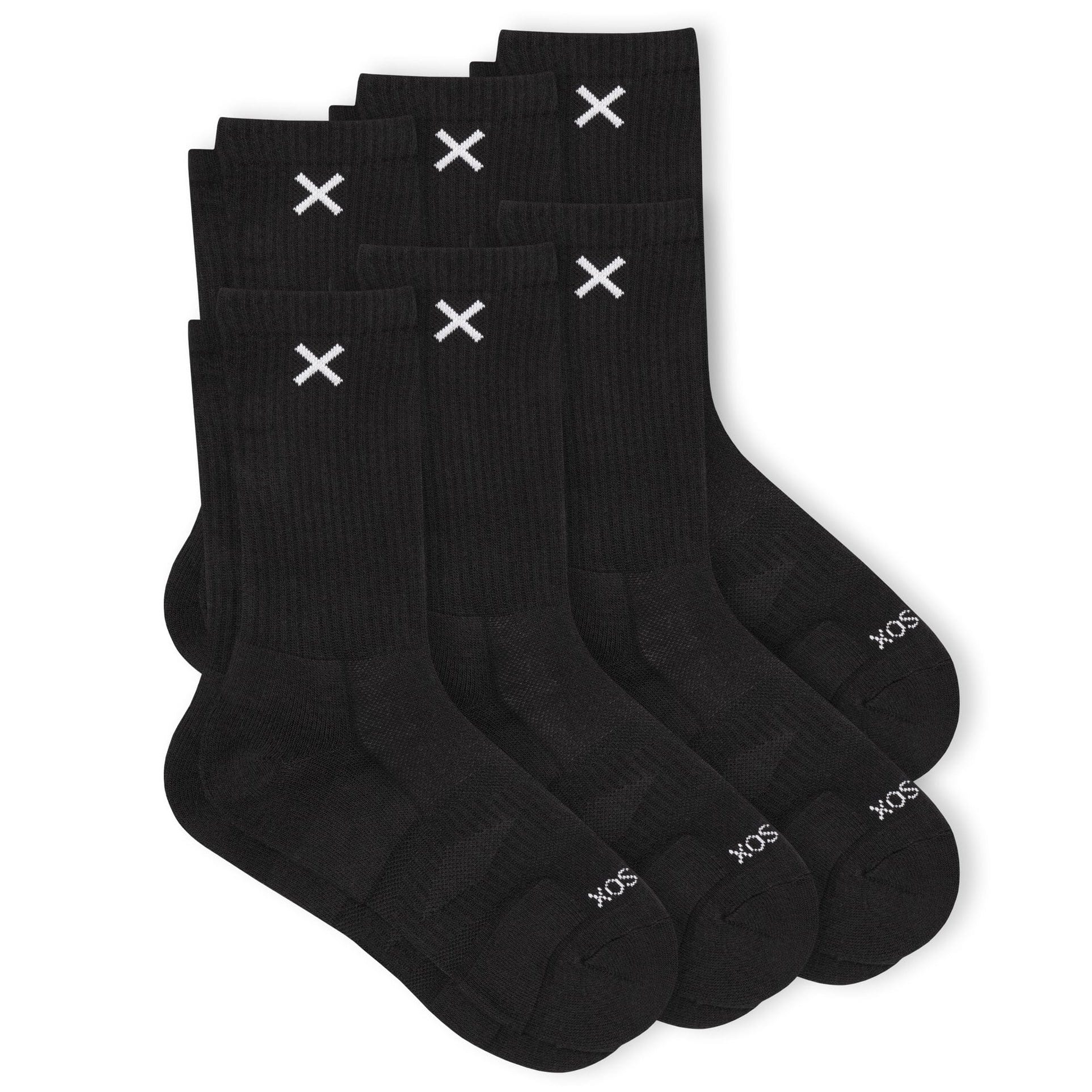 Odd Sox Basix Crew Socks (Black) 6-Pack