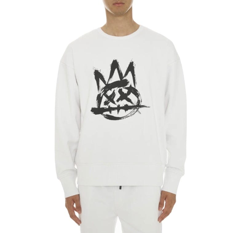 Cult Of Individuality Fleece Crewneck (White) 622AC-FC24E