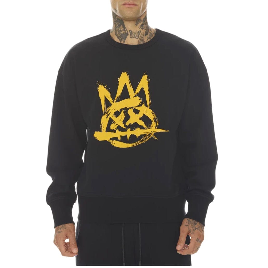 Cult Of Individuality Fleece Crewneck (Black) 622AC-FC24D