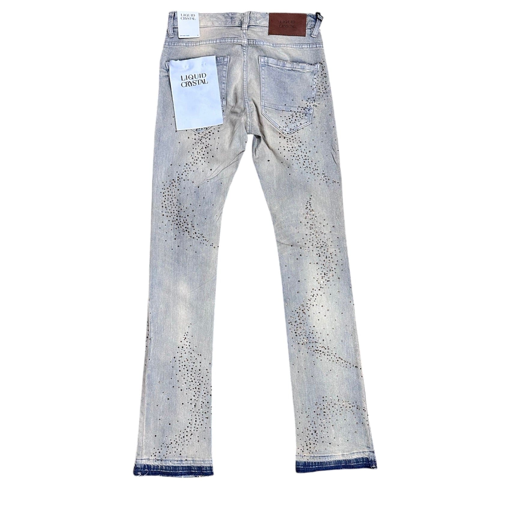 Liquid Crystals Small & Big Crystals Stacked Denim (Cream Wash) JTF2316