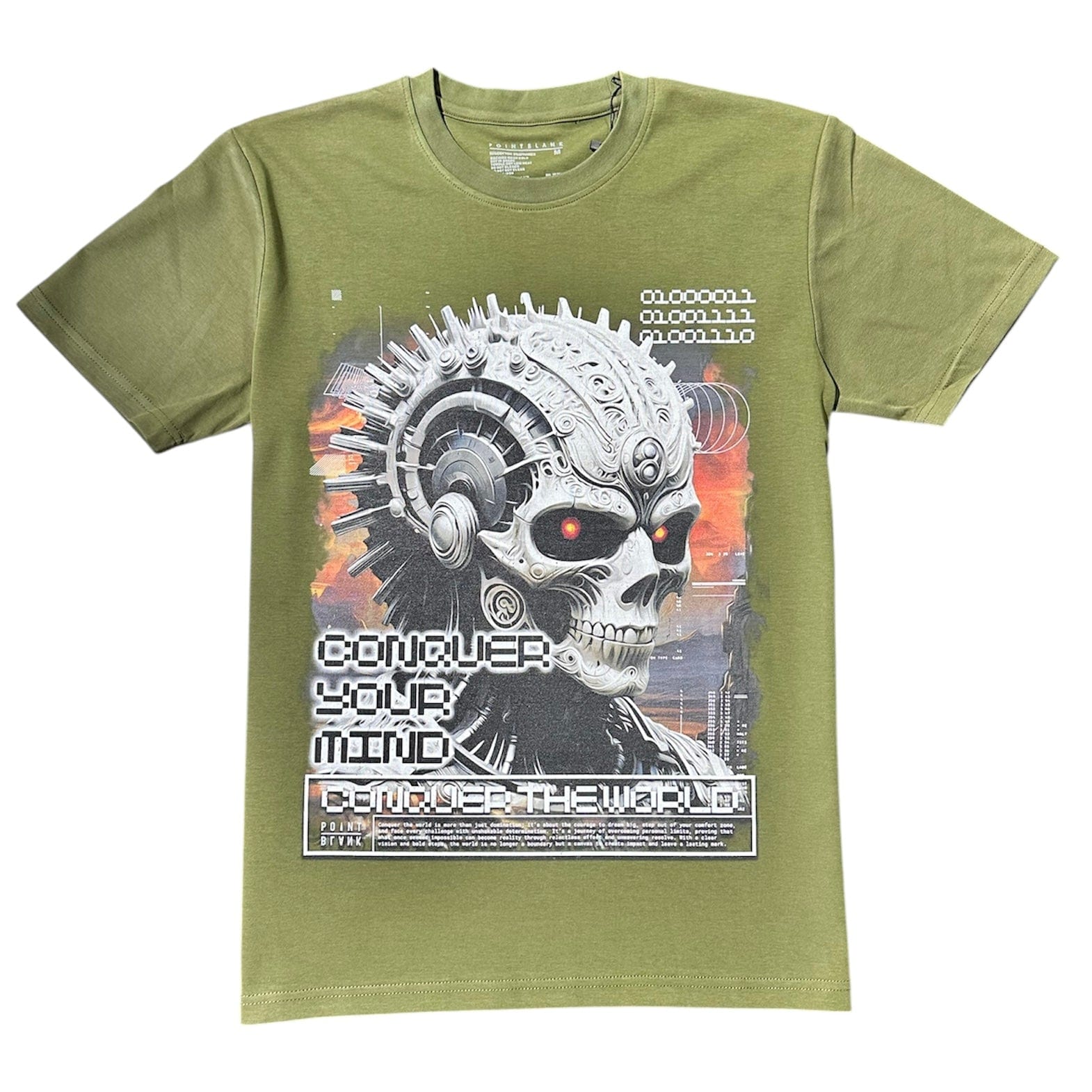 Point Blank Keep On Hustlin Conquer The World Tee (Olive) OBMY25TS_17