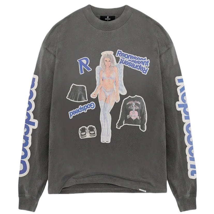 Represent Question Your Innocence LS T Shirt (Vintage Grey) MLM4244-020