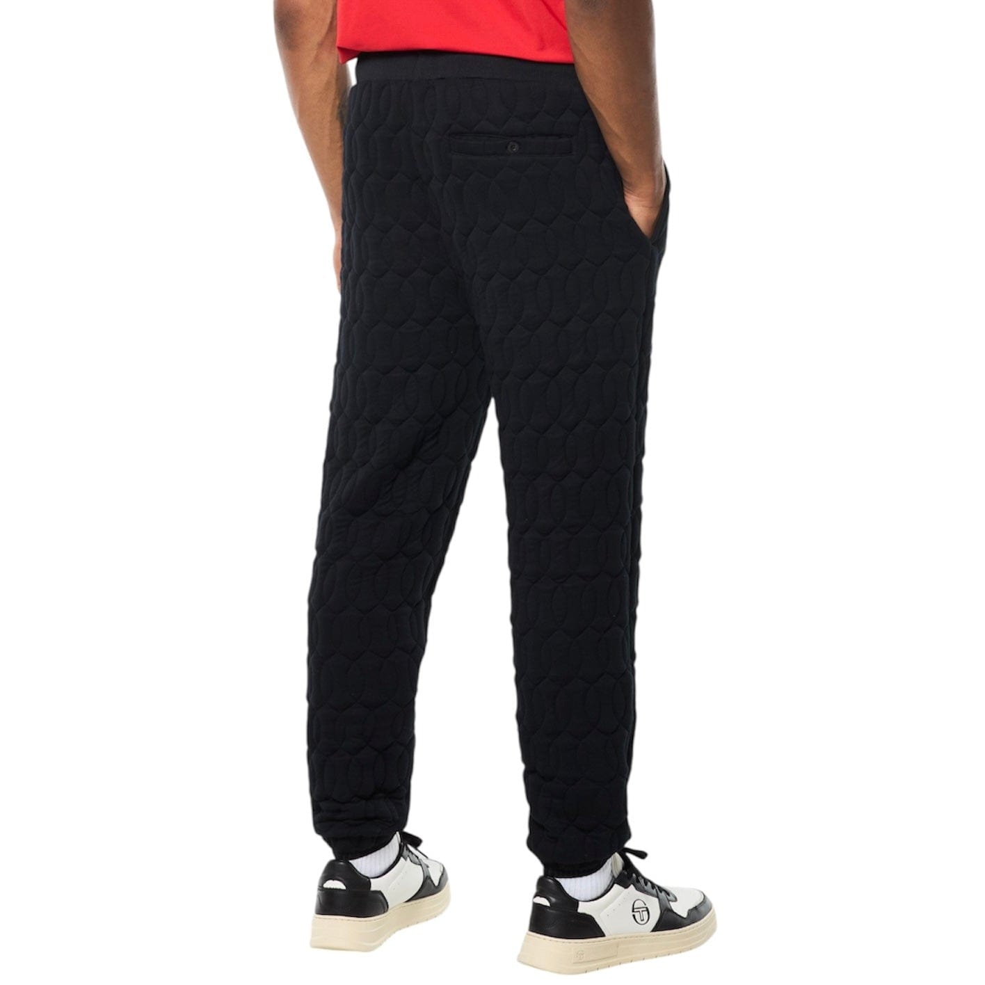 Sergio Tacchini Aversa Quilted Hoodie & Sweatpants Set (Black Beauty)