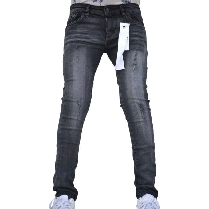 Kids Premium Disaster Ultra Stretch Denim (Black Wash) DZTR-K-003